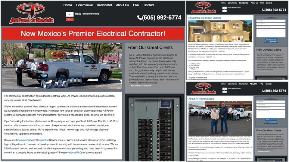 All Power Electric Website