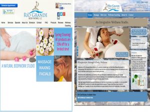 Image showing before and after of website