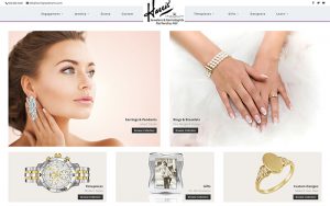 image of new harris jewelers website