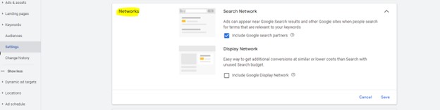 Google Search Partner Network