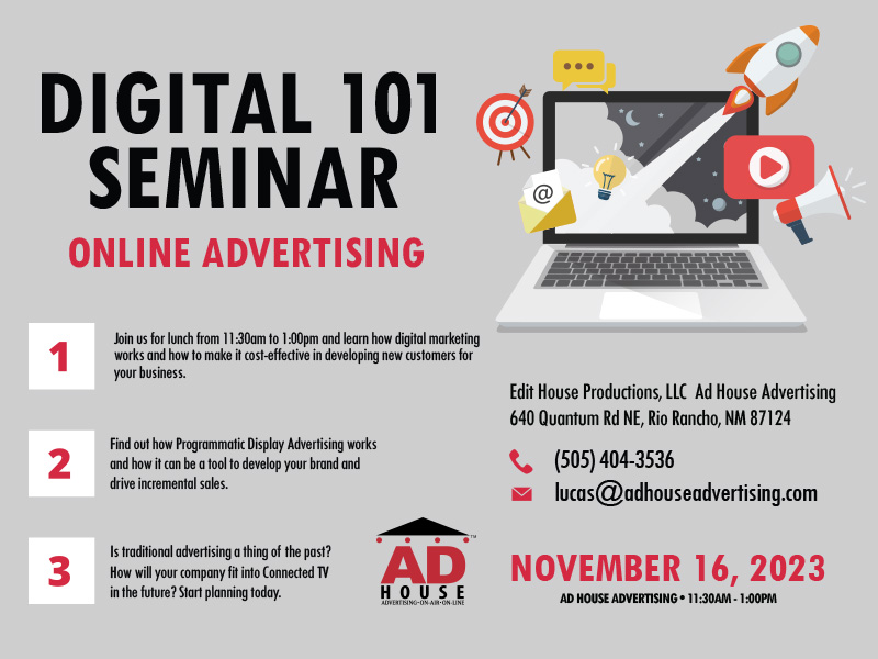 Digital 101 Seminar on Nov. 16, 2023