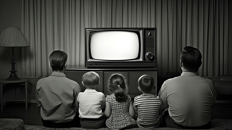 image of black and white television symbolizing digital media buying reach