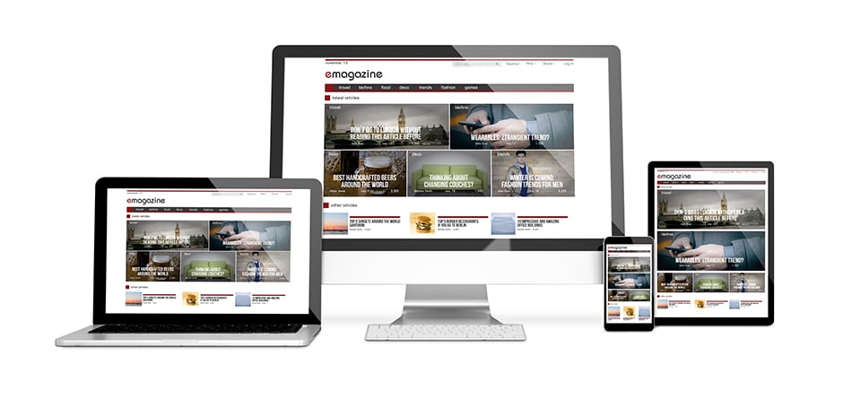 devices isolated mockup blog magazine