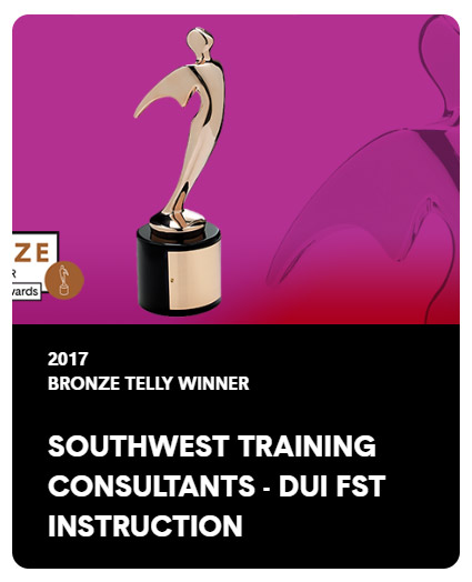 2017 bronze telly award winner for SW Training Consultants dui fst instruction video