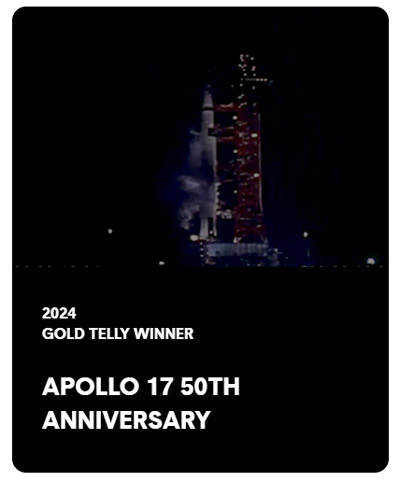 2024 Gold Telly Award winner for Apollo 17 50th Anniversary Production