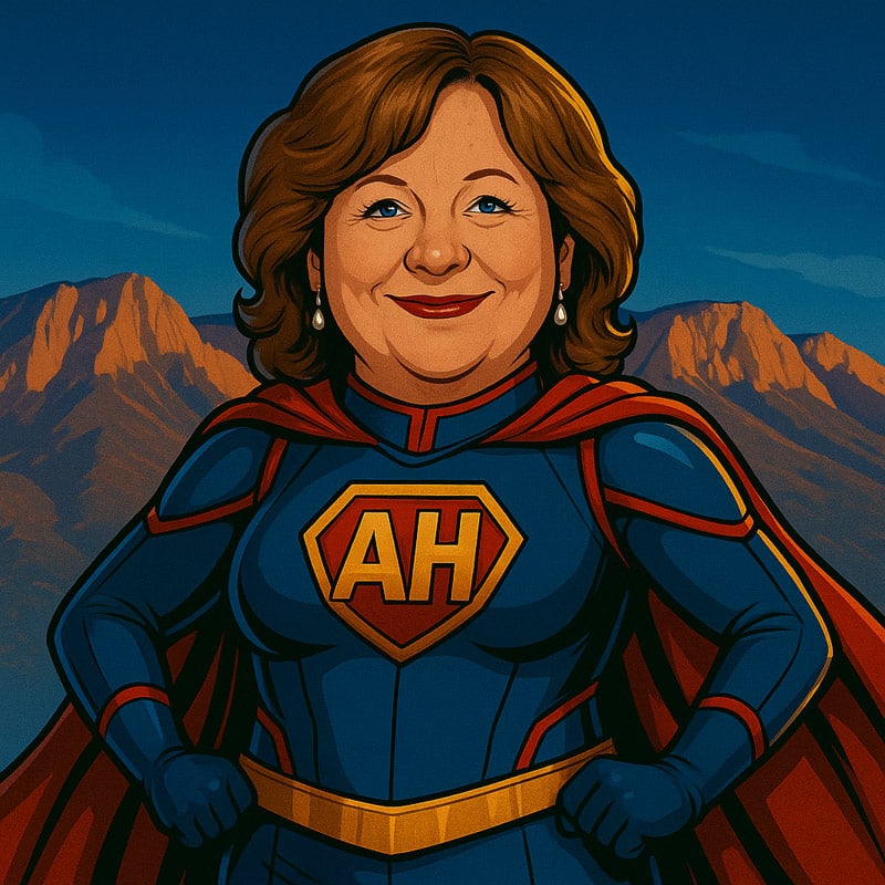 Super hero photo of Kim Smith owner digital and broadcast media specialist