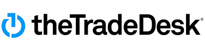 theTradeDesk logo with a blue circular icon and bold black wordmark