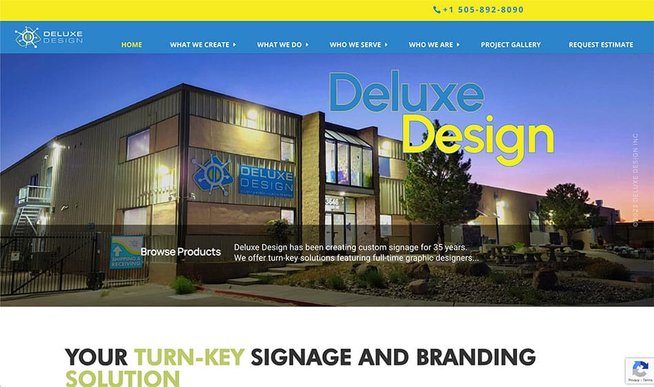 Deluxe Design Website Design Sample